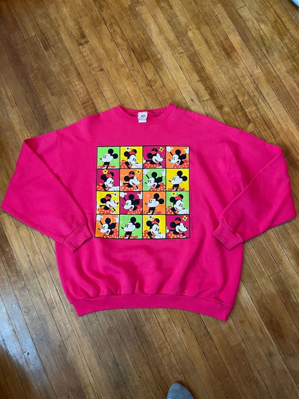Vintage 1990s Mickey Mouse Pop Art Crewneck Sweater